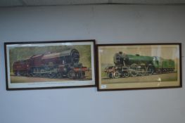 Pair of Vintage Railway Prints and a Flying Scotsm