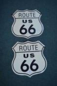 Two Reproduction Route 66 Signs