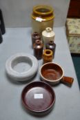 Stoneware Ink Bottles, Jar, etc.