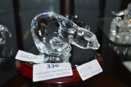 Glass Crystal Bear Paperweight