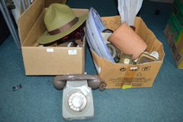 Vintage Pottery, Glassware, and a Hat