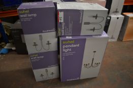 *One Pendant and Three Wall Lamps (salvage)