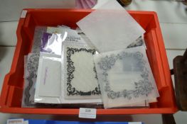 Card Making and Boxing Folders, and Rubber Stamps