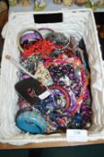 Basket of Costume Jewellery