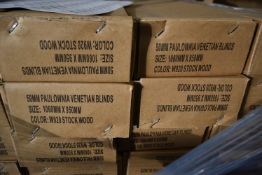 *Twelve 50mm Paulownia Venetian Blinds 1060x950mm (salvage)