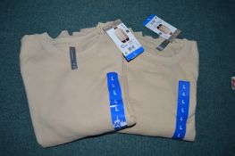 *Two Mondetta Lady's Fleece Crewneck Sweatshirts S