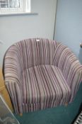 *Striped Tub Chair