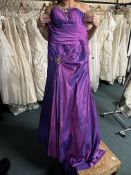 *Gorgeous by Hermione Purple & Sequin Prom Dress Size: 6