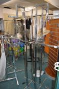 *Chrome Four Branch Garment Rail