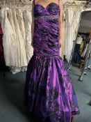 *Signature by Hermione Purple Prom Dress with Sequin & Beaded Waistband Size: 6 RRP: £399