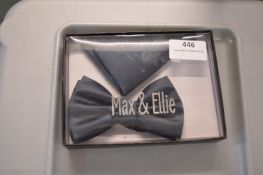 *Navy Bow Tie with Matching Pocket Square