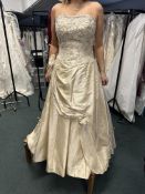 *Angel Be Toffee Carne Beige & Silver Wedding Gown Size: 14 RRP: £625