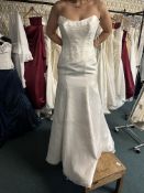 *Suzanna Neville Wedding Dress with Lace Body Size: 12