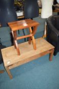 *Oak Occasional Table, and a Side Table
