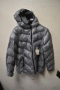 32 Degrees Heat Kid’s Shiny Grey Hooded Puffer Jacket Size: XL