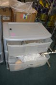 *Set of Plastic Storage Drawers and Contents
