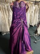 *Signature by Hermione Purple & Sequin Prom Dress Size: 6
