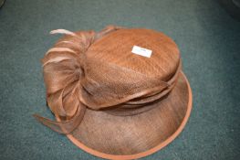 *Lady’s Copper Hat with Feather & Bow Decoration