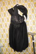 *Black Puffball Dress with Matching Scarf Size: 12 RRP: £120