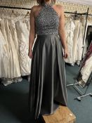 *Mascara Collection Charcoal & Sequin Prom Dress Size: 12 RRP: £325