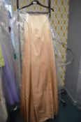 *Gold One Strapless Bridesmaid Dress Size: 10