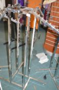 *Chrome Four Branch Garment Rail