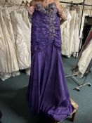 *Gorgeous by Hermione Purple Prom Dress Size: 6 RRP: £399