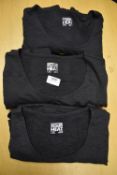 *Three 32 Degrees Heat Black Base Layer Tops Size: M