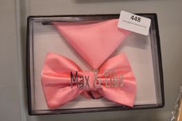 *Pink Bow Tie with Matching Pocket Square