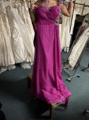 *Capture by Hermione Raspberry Prom Dress with Bead & Sequin Detail Size: 10 RRP: £250