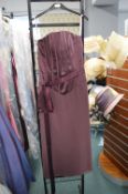 *Victoria Plum Strapless Bridesmaid Dress Size: 10