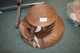 *Brown Hat with Bow and Flower