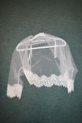 *Net Bridal Jacket with Lace Trim