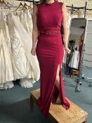 *Mascara of London Burgundy Prom Dress Size: 12 RRP: £320