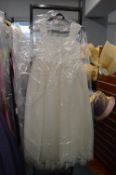 *Alice James Child’s White Bridesmaid Dress with Sequin Detail Size: 8 years