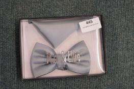 *Grey Bow Tie with Matching Pocket Square