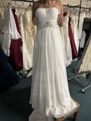 *Signature Collection Ivory Chiffon Dress Size: 6 RRP: £500