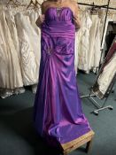 *Gorgeous by Hermione Purple Prom Dress with Bead & Sequin Detail Size: 8 RRP: £399
