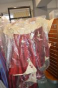 *Set Four Gold & Maroon Child’s Bridesmaid Dresses Sizes: Two 4 years, One 6 years, and One 12