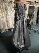 *Fairy Godmother by Hermione Silver Grey Prom Dress with Beaded Detail Size: 4 RRP: £399