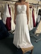 *Amelia Ivory Chiffon Wedding Dress Size: 8 RRP: £500
