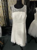 *Bianco White Lace Short Evening Dress Size: 8 RRP: £599
