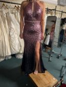*Mascara Curves Lilac Sequin Full Lenth Gown Size: 10