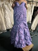 *Signature by Hermione Purple Prom Dress with Bead & Sequin Neckline Size: 10 RRP: £399