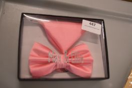 *Pink Bow Tie with Matching Pocket Square