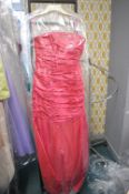 *Raspberry & Dimante Strapless Dress Size: 12 RRP: £160