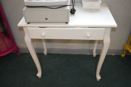 *White Painted Dressing Table on Cabriole Legs