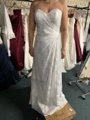 *Pure Bridal Helga Ivory & Silver Wedding Gown Size: 14 RRP: £900