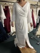 *Christian Wu White Sequin Wedding Dress Size: 18 RRP: £1150