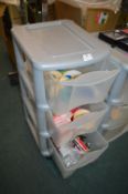 *Set of Plastic Storage Drawers and Contents